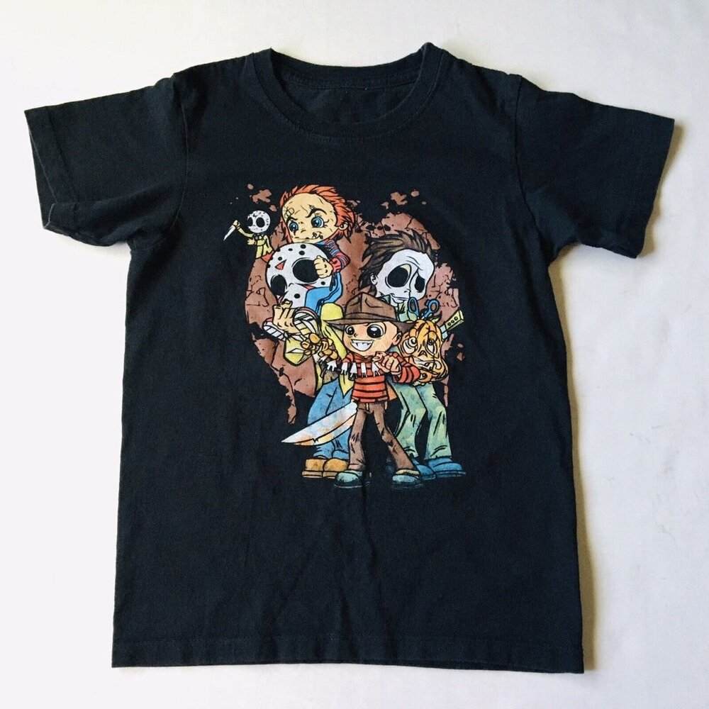 Horror Movie Cartoon Characters Boys‎ Shirt Size 4T